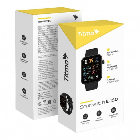 Smartwatch TITMO E-150 (AMOLED, bluetooth call) black 0INT