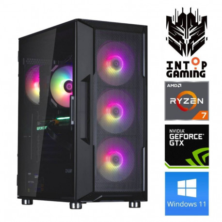 INTOP Ryzen 7 5700X 32GB 250SSD M.2 NVME GTX1650 4GB WIN11Pro