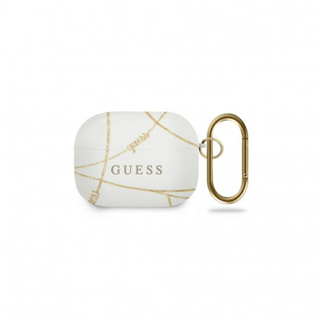 Guess Gold Chain AirPods Pro Cover - White