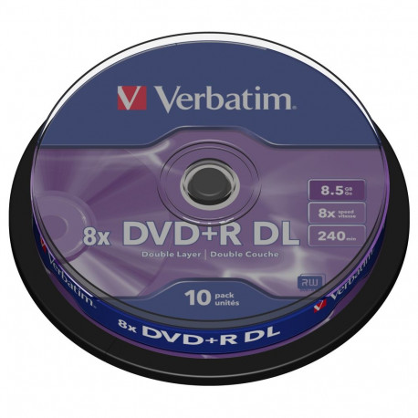 Verbatim DVD+R DoubleLayer 10 tk spindel