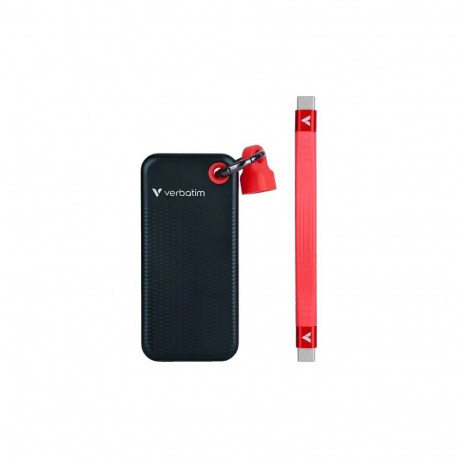 Verbatim tasku-SSD USB 3.2 Gen 2 1TB, must/punane