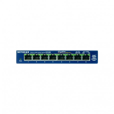 Network Switch Netgear ProSafe GS108 8-Port Gigabit Ethernet 1 Gbps