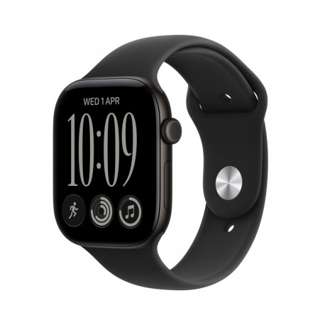 Apple Watch Series 12 GPS 42mm Black Aluminium Case with Black Sport Band - M/L