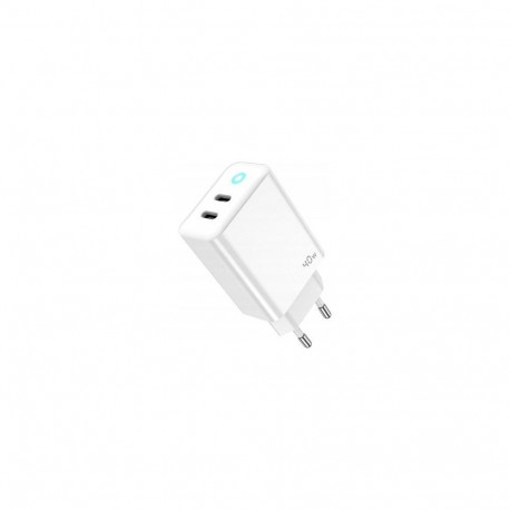 Adapteris Jellico  EU19 GaN 40W PD Universal Smart Device Super Fast Charger 2x USB-C / USB White 69