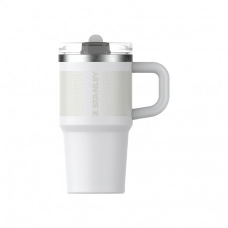 Thermal mug with a straw The Quencher ProTour Flip Straw Tumbler 0.59L white