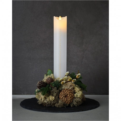 Sirius Sara Calendercandle Ø4 8xH29cm  white/Gold