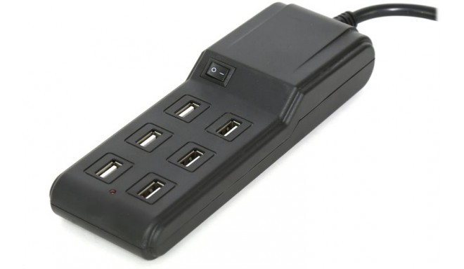 Omega USB laadija Family 6-port, must (42092)