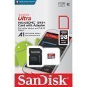 SanDisk memory card microSDHC 32GB Ultra 98MB/s A1 + adapter