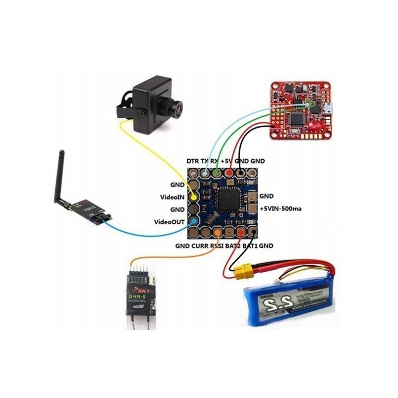 Схема подключения mini osd