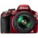 Nikon D3200 + 18-55 VR II Kit, red