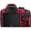 Nikon D3200 + 18-55 VR II Kit, punane