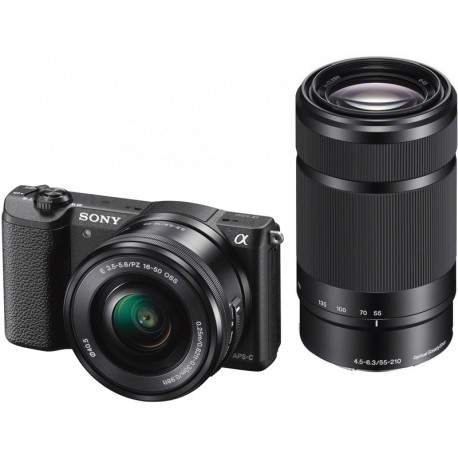 Sony a5100 + 16-50mm + 55-210mm Kit, black
