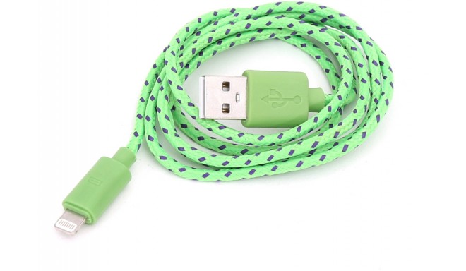 Omega kabelis Lightning 1m, zaļš (42307)