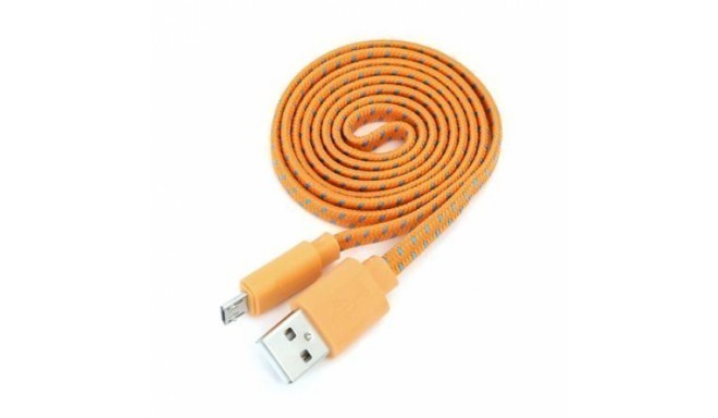 Omega kabelis microUSB 1m, oranžs (42326)