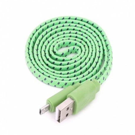 Omega kabelis microUSB 1m, zaļš (42325)