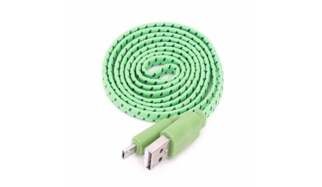 Omega кабель microUSB 1м, зелёный (42325)