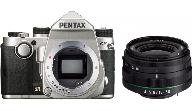 Pentax KP + DA 18-50mm RE Kit, sudrabots