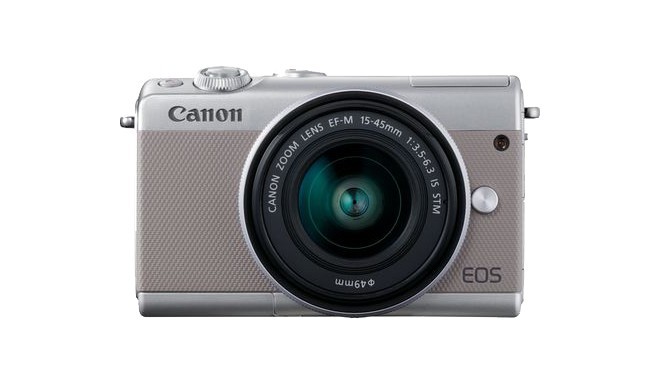Canon EOS M100 + EF-M 15-45mm IS STM, sudrabots