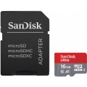 SanDisk mälukaart microSDHC 16GB Ultra 98MB/s + adapter