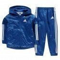 Adidas 3 Stripe Hooded Tracksuit Infant Boys