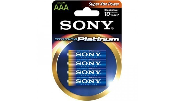 4 x AAA patareid Sony Stamina Platinum