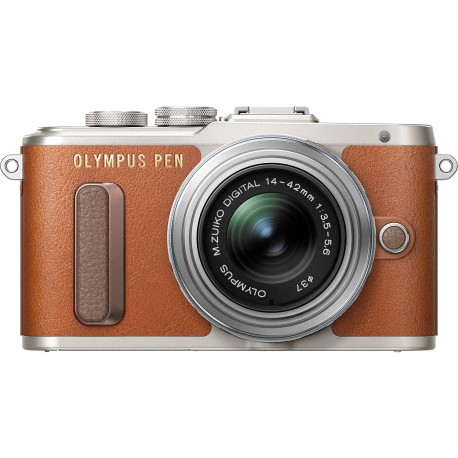 Olympus PEN Lite E-PL8 + 14-42mm II R Kit, pruun/hõbedane