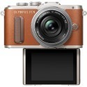 Olympus PEN Lite E-PL8 + 14-42mm II R Kit, brown/silver