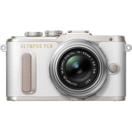 Olympus PEN Lite E-PL8 + 14-42 мм II R Kit, белый/серебряный