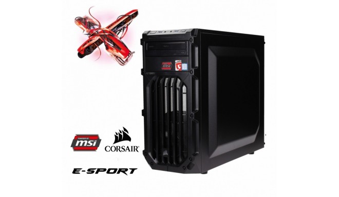 E-Sport MB250T-CR4 i5-7400/8GB/1TB/RX570 ARMOR RED LED