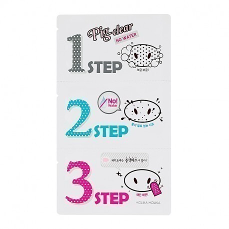 Holika Holika Безводная система для очищения пор Pig Clear Blackhead 3-Step Kit (No Water)
