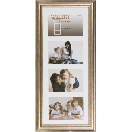 Photo frame Ema Gallery 20x50/4/10x15, bronze (VF3968)