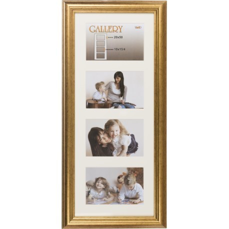 Photo frame Ema Gallery 20x40/3/10x15, gold (VF3967) - Photo