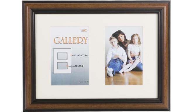 Photo frame Ema Gallery 21x29,7/2/10x15, brown (VF3969)