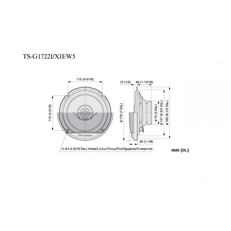 Характеристики динамиков. Pioneer TS-g1722i. Автомобильная акустика Pioneer TS-g1722i. Пионер TS g17211. Pioneer TS-g1310s посадочный диаметр.