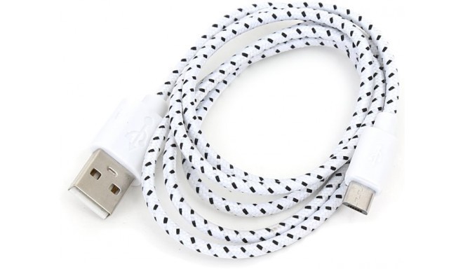 Omega кабель microUSB 1м, белый (42322)