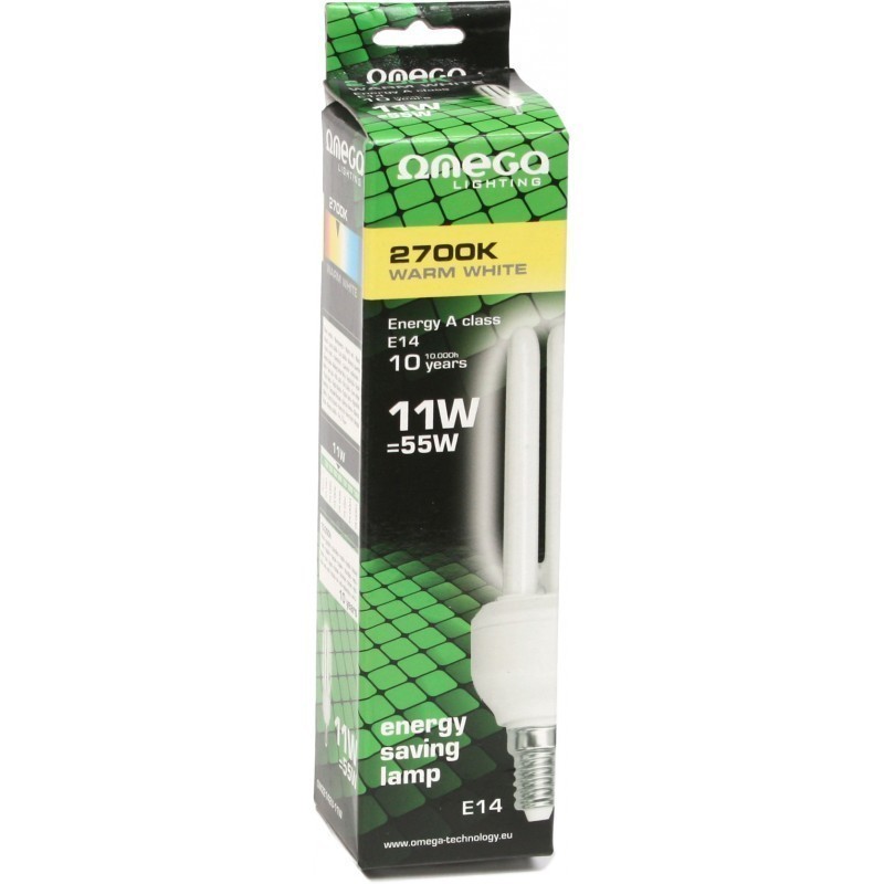 Omega energy saving bulb E14 11W 2700K 2U (41176) Energy saving bulbs