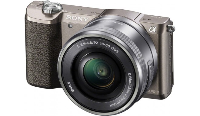 Sony a5100 + 16-50mm Kit, brown