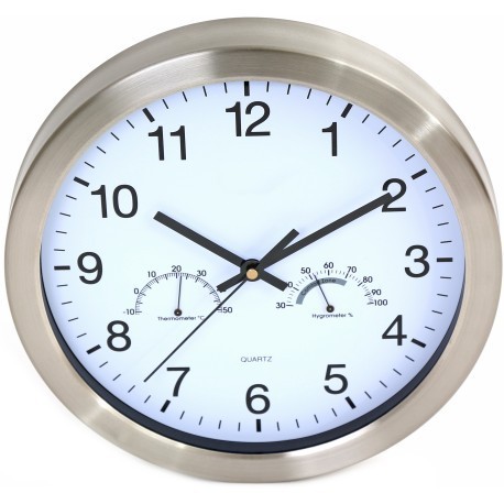 Platinet wall clock Winter, white (42576)