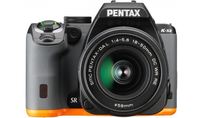 Pentax K-S2 + 18-50мм WR Kit, чёрный/оранжевый