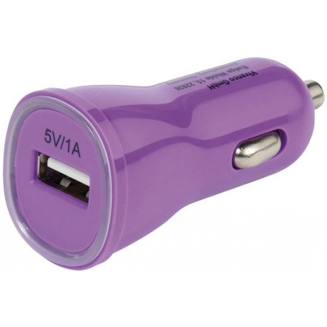 Vivanco autolaadija USB 1000mA, lilla (35931)