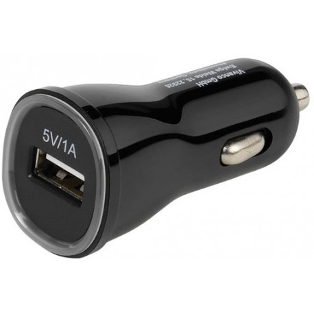 Vivanco автомобильный зарядный адаптер USB 1000mA, черный (35825)