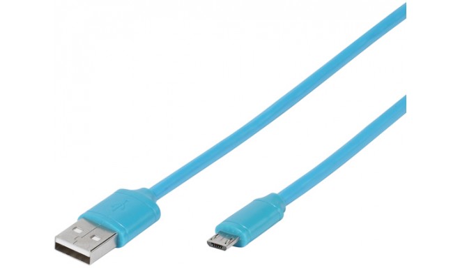 Vivanco kaabel USB - microUSB 1,0m, sinine (35817)