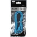 Vivanco cable USB - microUSB 1.0m, blue (35817)