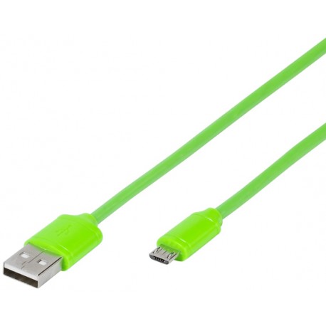 Vivanco USB kabelis - microUSB 1,0m, zaļš (35818)