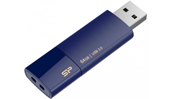 Silicon Power mälupulk 64GB Blaze B05 USB 3.0, tumesinine
