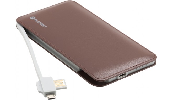 Platinet Power Bank Leather 6000mAh, brown (42835)