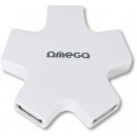 Omega USB 2.0 HUB 4-port OUH24SW, valge