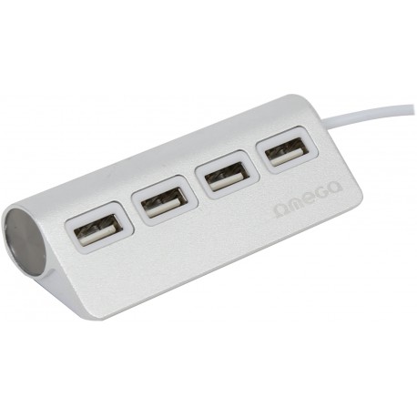 Omega USB 2.0 hub 4-port, silver (OUH4AL)