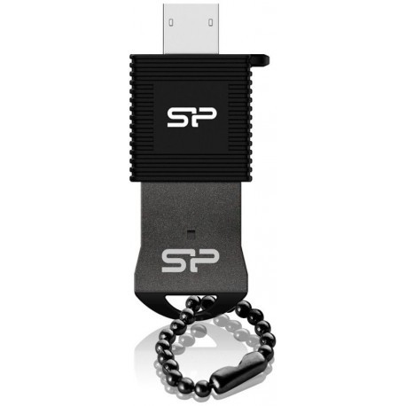 Usb 16gb silicon Power t01 mobile черный + otg adapter sp016gbuf2tm1v1k (4712702633313)