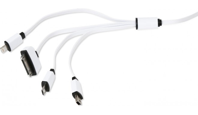 Omega kaabel USB - microUSB/miniUSB/Lightning/Apple 30-pin 4in1 (OUCK4WB)